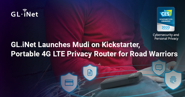 GL.iNet Launches Mudi on Kickstarter, Portable 4G LTE Privacy Router for Road Warriors