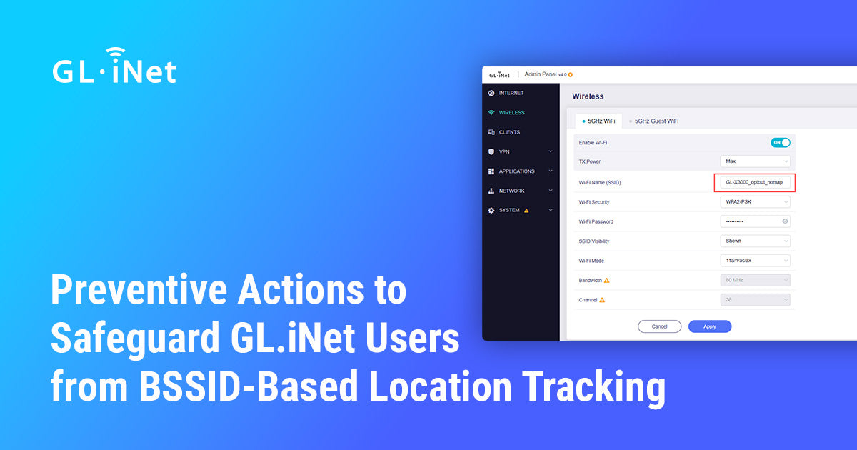 Preventive Actions to Safeguard GL.iNet Users from BSSID-Based Location Tracking