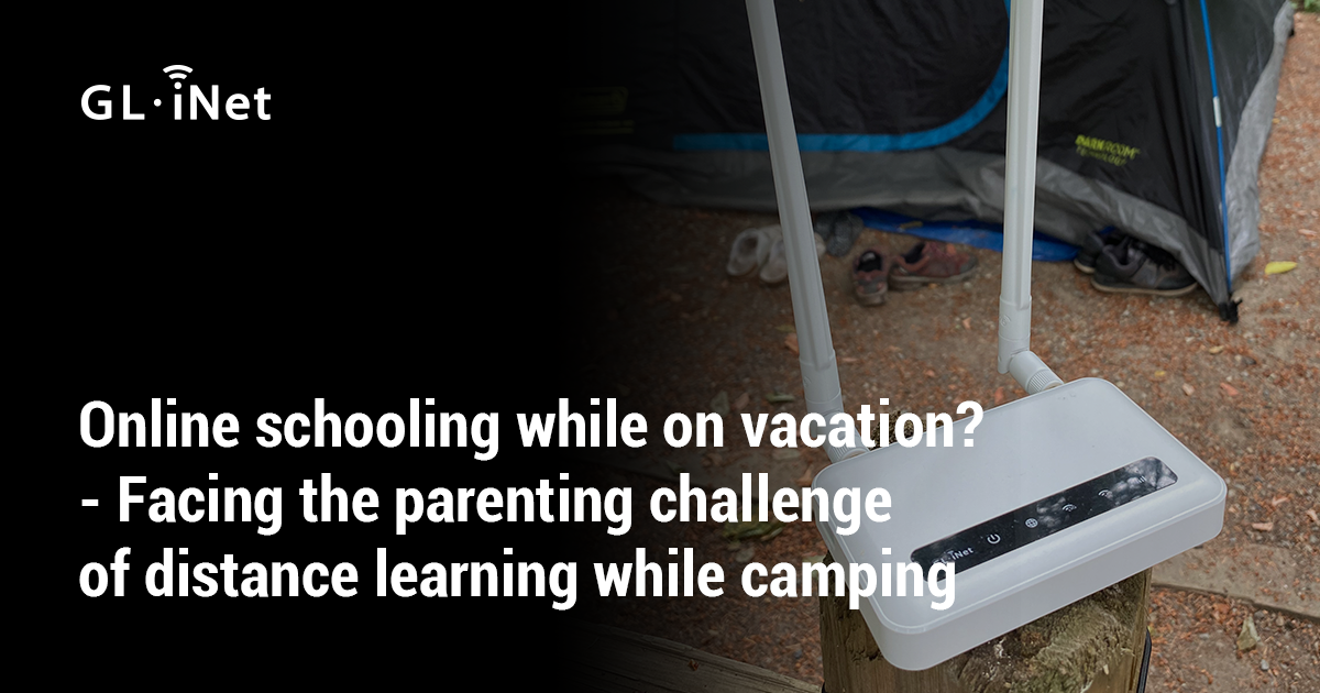Facing the parenting challenge of distance learning while camping