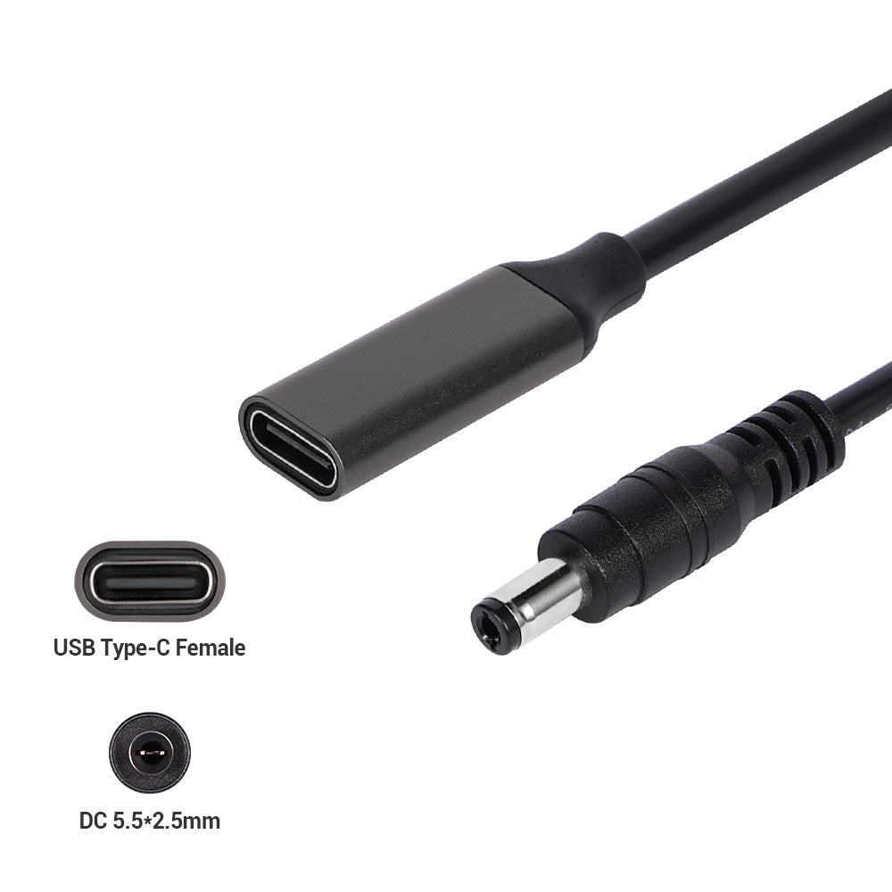 Power Adapter Cable - Type-C PD to DC 5.5mm x 2.5mm | 65W Max