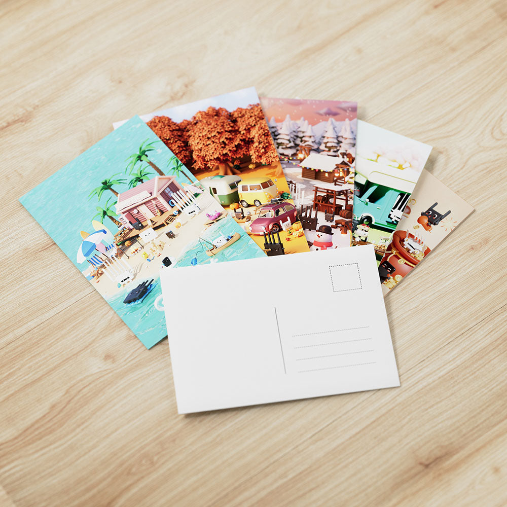 GL.iNet Postcard:Travel Router-Season Themed Postcards|SET: 5PCS